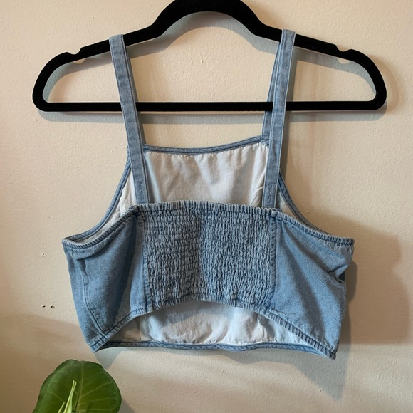 Blue denim crop top - American Eagle - Picture 3 of 5